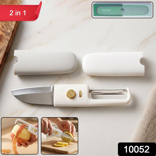 2 in 1 Knife, Multifunctional peeler fruit knife (1 Pc)