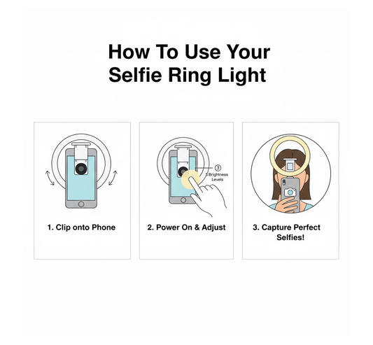 Selfie Flash Ring Light with 3 Level of Brightness (1 Pc)