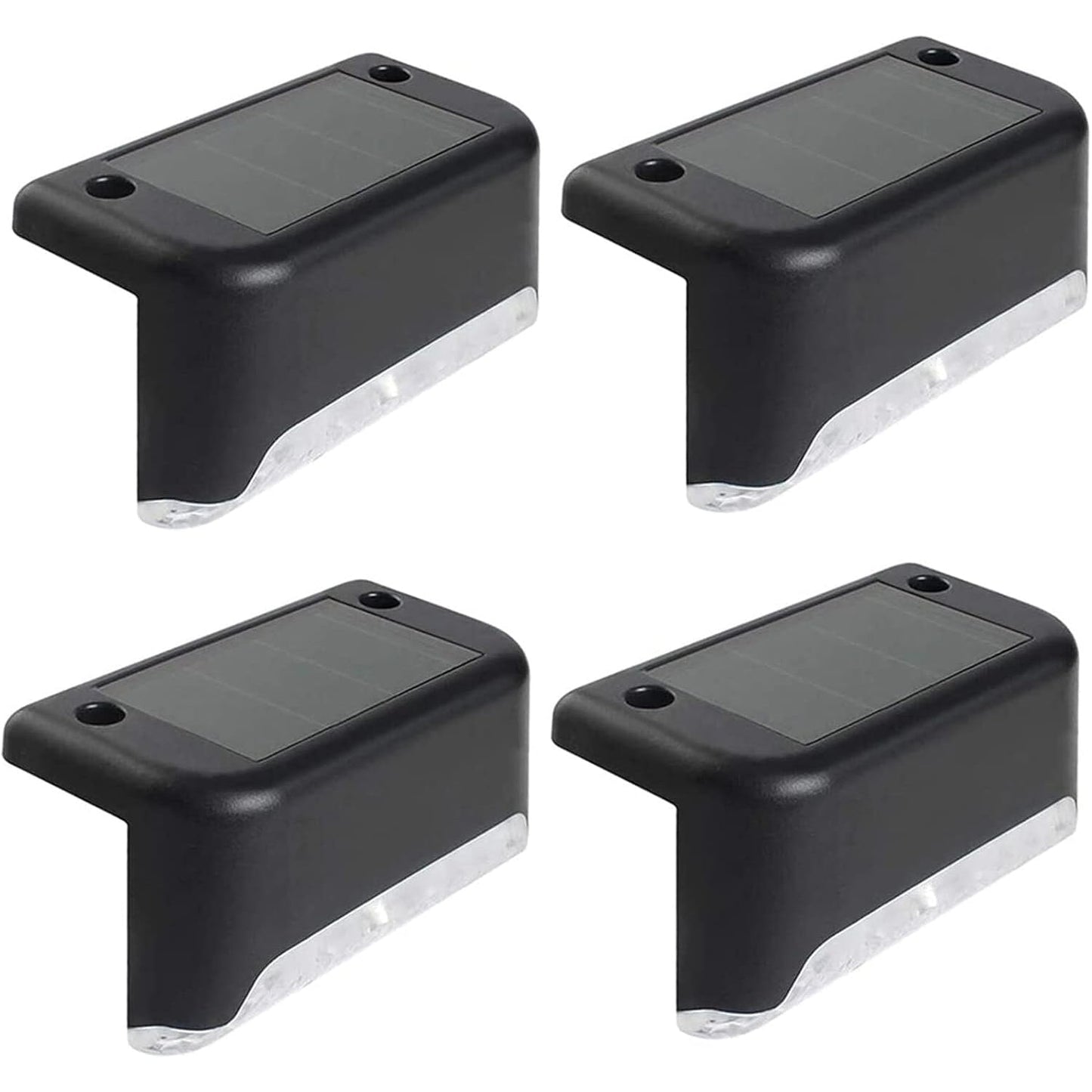 4-Piece Solar Waterproof Garden, Stair & Railing Lights